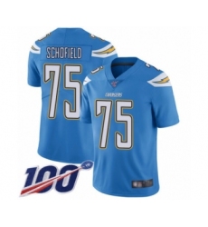 Men's Los Angeles Chargers #75 Michael Schofield Navy Blue Team Color Vapor Untouchable Limited Player 100th Season Football Jersey