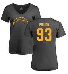 NFL Women's Nike Los Angeles Chargers #93 Darius Philon Ash One Color T-Shirt