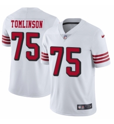 Men's Nike San Francisco 49ers #75 Laken Tomlinson Elite White Rush Vapor Untouchable NFL Jersey