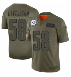 Men's Los Angeles Rams #58 Cory Littleton Limited Camo 2019 Salute to Service Football Jersey