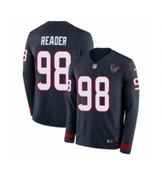 Youth Nike Houston Texans #98 D.J. Reader Limited Navy Blue Therma Long Sleeve NFL Jersey