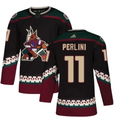 Youth Adidas Arizona Coyotes #11 Brendan Perlini Premier Black Alternate NHL Jersey