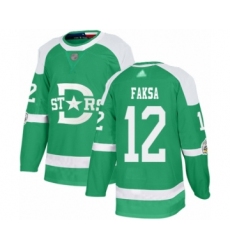 Youth Dallas Stars #12 Radek Faksa Authentic Green 2020 Winter Classic Hockey Jersey