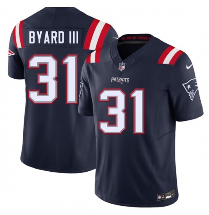 Men's New England Patriots #31 Kevin Byard III Navy 2026 F.U.S.E. Vapor Limited Stitched Football Jersey