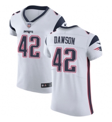 Men's Nike New England Patriots #42 Duke Dawson White Vapor Untouchable Elite Player NFL Jersey