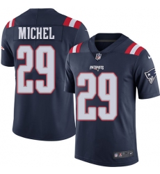 Youth Nike New England Patriots #29 Sony Michel Limited Navy Blue Rush Vapor Untouchable NFL Jersey