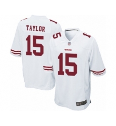 Men's San Francisco 49ers #15 Trent Taylor Game White Football Jersey