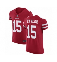 Men's San Francisco 49ers #15 Trent Taylor Red Team Color Vapor Untouchable Elite Player Football Jersey
