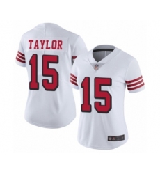 Women's San Francisco 49ers #15 Trent Taylor Limited White Rush Vapor Untouchable Football Jersey