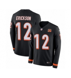 Men's Nike Cincinnati Bengals #12 Alex Erickson Limited Black Therma Long Sleeve NFL Jersey