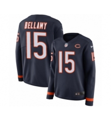 Women's Nike Chicago Bears #15 Josh Bellamy Limited Navy Blue Therma Long Sleeve NFL Jersey