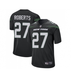 Men's New York Jets #27 Darryl Roberts Game Black Alternate Football Jersey