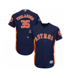 Men's Houston Astros #35 Justin Verlander Navy Blue Alternate Flex Base Authentic Collection 2019 World Series Bound Baseball Jersey