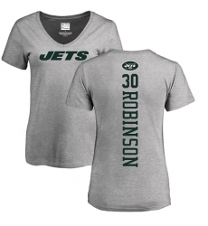 NFL Women's Nike New York Jets #30 Rashard Robinson Ash Backer T-Shirt