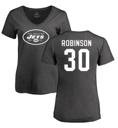 NFL Women's Nike New York Jets #30 Rashard Robinson Ash One Color T-Shirt