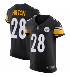 Men's Nike Pittsburgh Steelers #28 Mike Hilton Black Team Color Vapor Untouchable Elite Player NFL Jersey