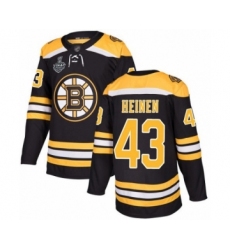 Youth Boston Bruins #43 Danton Heinen Authentic Black Home 2019 Stanley Cup Final Bound Hockey Jersey