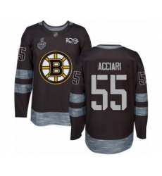 Men's Boston Bruins #55 Noel Acciari Authentic Black 1917-2017 100th Anniversary 2019 Stanley Cup Final Bound Hockey Jersey