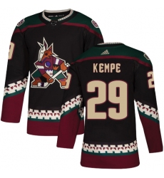 Men's Adidas Arizona Coyotes #29 Mario Kempe Premier Black Alternate NHL Jersey