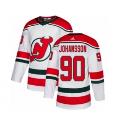 Men's Adidas New Jersey Devils #90 Marcus Johansson Premier White Alternate NHL Jersey