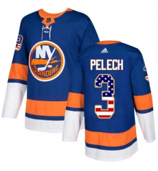 Men's Adidas New York Islanders #3 Adam Pelech Authentic White Away NHL Jersey