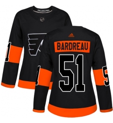 Women's Adidas Philadelphia Flyers #51 Cole Bardreau Premier Black Alternate NHL Jersey
