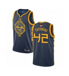 Youth Golden State Warriors #42 Nate Thurmond Swingman Navy Blue Basketball 2019 Basketball Finals Bound Jersey - City Edition