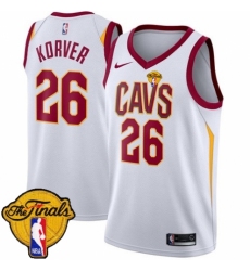 Women's Nike Cleveland Cavaliers #26 Kyle Korver Swingman White 2018 NBA Finals Bound NBA Jersey - Association Edition