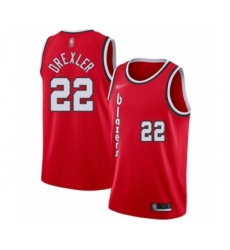Youth Portland Trail Blazers #22 Clyde Drexler Swingman Red Hardwood Classics Basketball Jersey