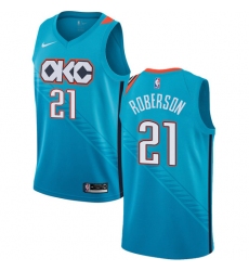 Women's Nike Oklahoma City Thunder #21 Andre Roberson Swingman Turquoise NBA Jersey - City Edition