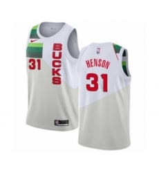 Youth Nike Milwaukee Bucks #31 John Henson White Swingman Jersey - Earned Edition