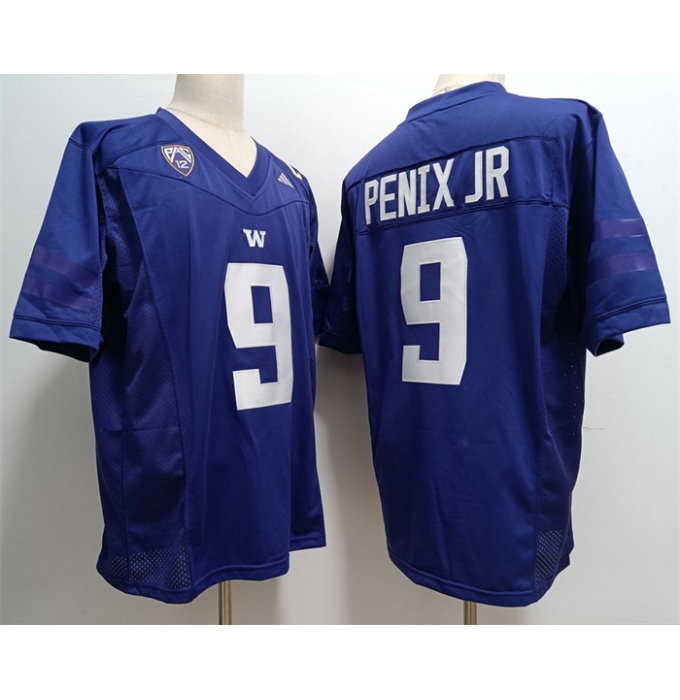 Men's Washington Huskies #9 Michael Penix Jr. Blue Stitched Jersey