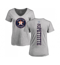 MLB Women's Nike Houston Astros #21 Andy Pettitte Ash Backer T-Shirt