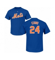 Baseball New York Mets #24 Robinson Cano Royal Blue Name & Number T-Shirt