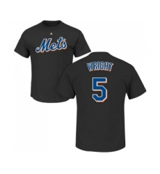 MLB Nike New York Mets #5 David Wright Black Name & Number T-Shirt