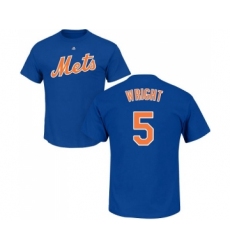 MLB Nike New York Mets #5 David Wright Royal Blue Name & Number T-Shirt
