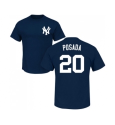 MLB Nike New York Yankees #20 Jorge Posada Navy Blue Name & Number T-Shirt