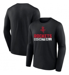Men's Houston Rockets Black Let's Go Long Sleeve T-Shirt