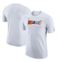 Men's Miami Heat White 2022-23 City Edition Essential Warmup T-Shirt