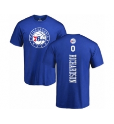 Basketball Philadelphia 76ers #0 Josh Richardson Royal Blue Backer T-Shirt