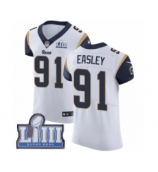 Men's Nike Los Angeles Rams #91 Dominique Easley White Vapor Untouchable Elite Player Super Bowl LIII Bound NFL Jersey