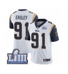 Men's Nike Los Angeles Rams #91 Dominique Easley White Vapor Untouchable Limited Player Super Bowl LIII Bound NFL Jersey