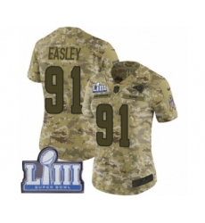 Women's Nike Los Angeles Rams #91 Dominique Easley Limited Camo 2018 Salute to Service Super Bowl LIII Bound NFL Jersey