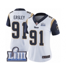 Women's Nike Los Angeles Rams #91 Dominique Easley White Vapor Untouchable Limited Player Super Bowl LIII Bound NFL Jersey