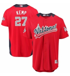 Youth Majestic Los Angeles Dodgers #27 Matt Kemp Game Red National League 2018 MLB All-Star MLB Jersey