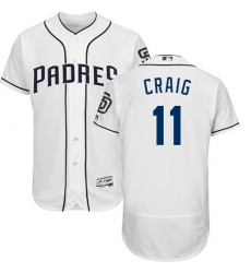 Men's Majestic San Diego Padres #11 Allen Craig White Home Flex Base Authentic Collection MLB Jersey