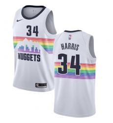 Men's Nike Denver Nuggets #34 Devin Harris Swingman White NBA Jersey - City Edition
