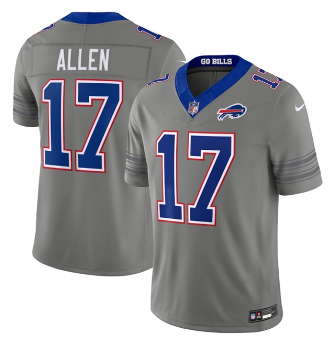 Men's Buffalo Bills #17 Josh Allen Gray F.U.S.E. 2026 Nickel City Vapor Football Stitched Jersey