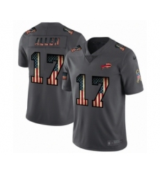 Men's Buffalo Bills #17 Josh Allen Limited Black USA Flag 2019 Salute To Service Football Jersey