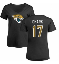 NFL Women's Nike Jacksonville Jaguars #17 DJ Chark Black Name & Number Logo Slim Fit T-Shirt